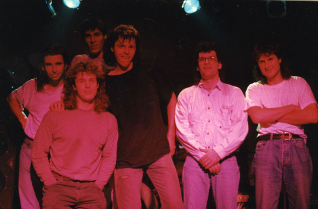Le groupe en 1991<br> avec Philippe, José, Stéphane,<br>Laurent D., Laurent B. & Richard